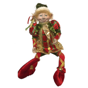 46CMH FLEXIBLE RED/GREEN POSABLE ELF