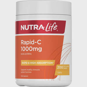 Covid Essentials: Nutra-Life Rapid-C 1000mg Tablets 200s