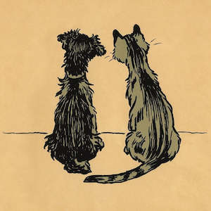 Greeting Cards: Art Press - Endpapers From 'Jack & Jill' - Anniversary Card