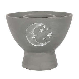 Essential Oils And Goodness: Moon Grey Terracotta Smudge Bowl