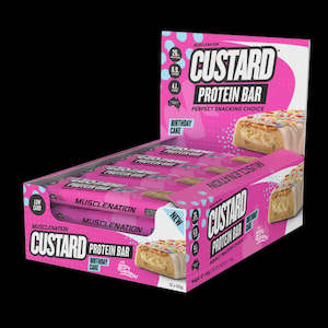 MUSCLE NATION CUSTARD PROTEIN BAR-Birthday Cake