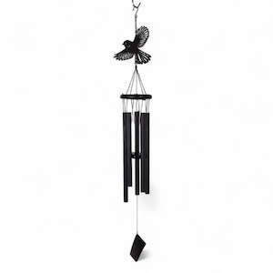 Windchimes: Fantail Wind Chime 40" Black NEW!