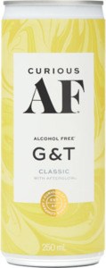 Vegan: Curious AF Gin & Tonic Classic 0% 250ml (4 Pack)