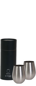 Wine Central: Stainless Steel Wine Glass 2 Pack
