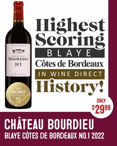 Wine By Style: Château Bourdieu Blaye Côtes de Bordeaux No.1 2022