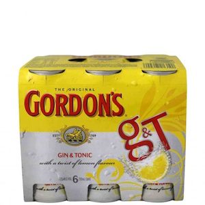 Products: Winespot Target Road » Gordon Gin and Tonic 7% 6pk cans