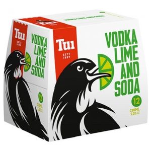 Products: Winespot Target Road » Tui Vodka lime & Soda 12pk Btl’s