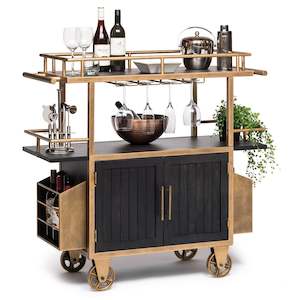 Industrial French Bar Cart