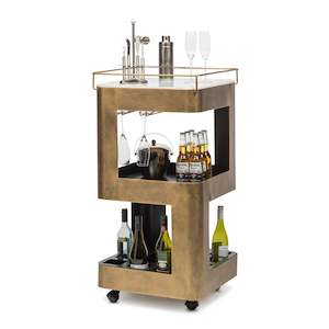 Products: Miniature Bar Cart with Marble Top