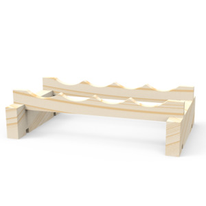 Modular Layers: 4 Bottle Modular Wine Rack