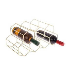 9 Bottle Hexagonal Wine Storage Rack