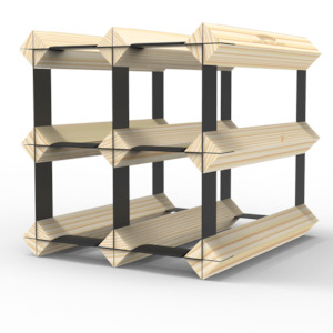 6 Bottle Timber Wine Rack