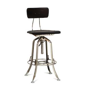 Wooden Bar Stool with Black Finish