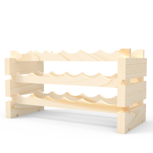 Gifts Under 100: 18 Bottle Modular Wine Rack Kit (6 Bottles Wide X 3 Bottles High)