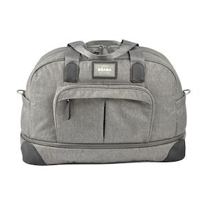 Travel Bags: Beaba Amsterdam II Expandable Nappy Bag - Heather Grey