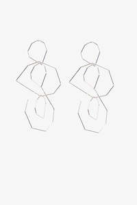 Antler: ANTLER Abstract Silver Earring