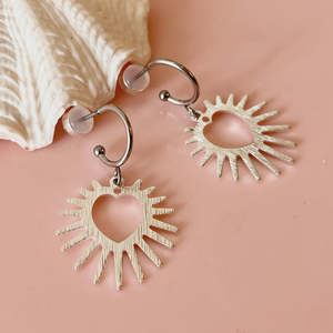 Jewellery: Penny Foggo Spikey Heart Half Hoop