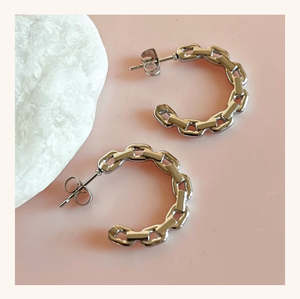 Jewellery: Penny Foggo Chain Half Hoops
