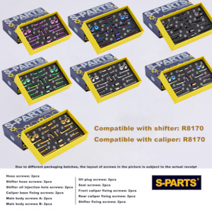 S-Parts Titanium Bolt Kit for Shimano 12s Hydraulic Disc