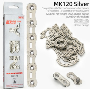 YBN FLAT TOP MK120/12E (12 Speed Chain) Hollow Pin 126L