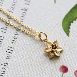Flower Garden: Daffodil Necklace/ 14ct Gold Plated
