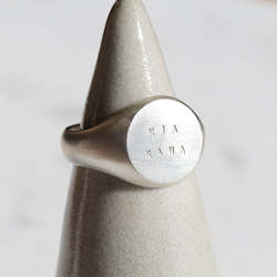 Simplicity Collection: Round Signet Ring/ Custom Stamping
