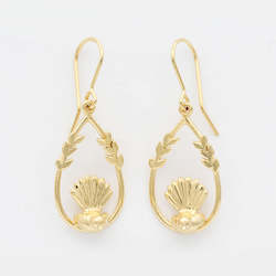 Garden Creatures: Fantail Bird Earrings/ 14ct Gold Plated