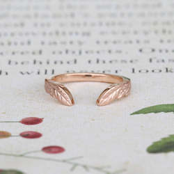 Engagement And Wedding Rings: Open Leaf Ring/ Gold