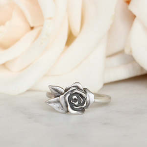 Rose Ring/ Blackened Silver