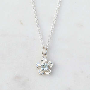 Forget Me Not Necklace/ Aquamarine