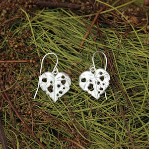 New Pieces: Small Kawakawa Leaf Earrings