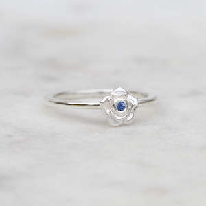 Rings: Mini Rose Ring/ Ceylon Sapphire