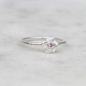 Rings: Mini Rose Ring/ Pink Sapphire