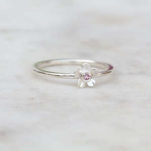 Rings: Mini Forget Me Not Ring/ PInk Sapphire