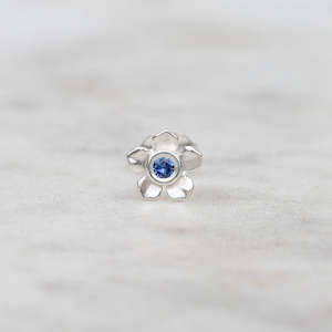 Mini Forget Me Not Stud/ Ceylon Sapphire