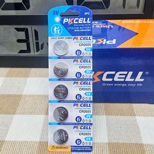 Batteries: CR2025 5pce Lithium PKCELL
