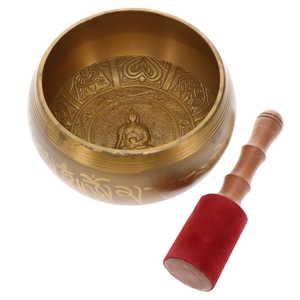 Products: Brass Buddha Gold Singing Bowl 17cm- Note E Wisdom is Yours
