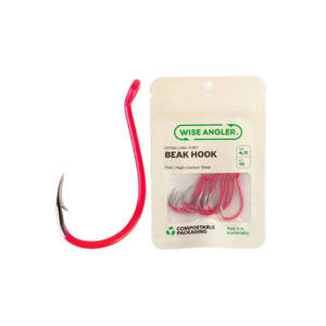 Fishing Hooks: Beak Hook - Extra Long Point / Pink