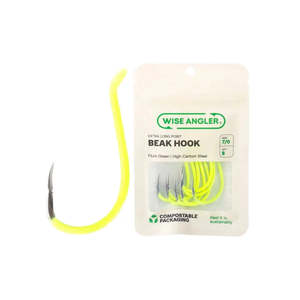 Fishing Hooks: Beak Hook - Extra Long Point Fluro Green