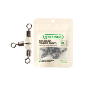 Fishing Swivels: Crossline Rolling Swivel with Pearl Beads