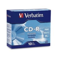 Verbatim cd-r 700MB 10Pk slim case 52x
