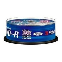 Verbatim dvd-r 4.7GB 25Pk spindle wide inkjet 16x