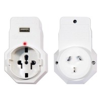 Products: Jackson 1 outlet travel adaptor with 1x usb charing port &amp. Surge protection. Converts
