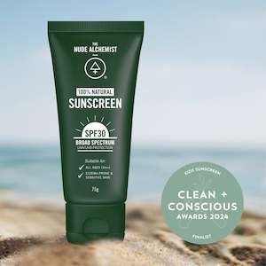 SPF30 natural sunscreen 75g - The Nude Alchemist