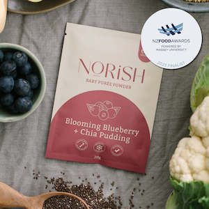 Norish: Blooming Blueberry & Chia Pudding Baby Puree Powder - Norish
