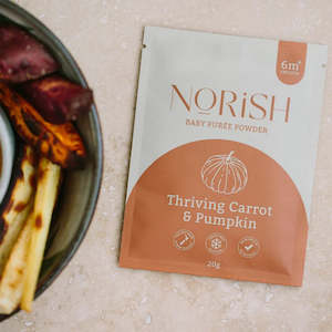 Norish: Thriving Carrot & Pumpkin Puree Powder Sachet - Norish
