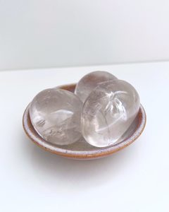 Clear Quartz Palm Stone Amplification & Clarity With Energy