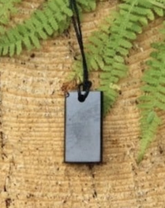 Shungite - Rectangular Pendant With Energy