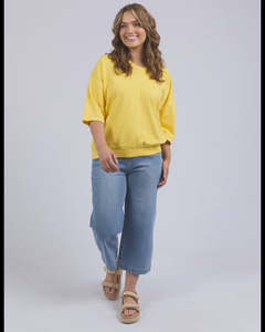 Tops: Maizie Vee Neck Sweat Lemon