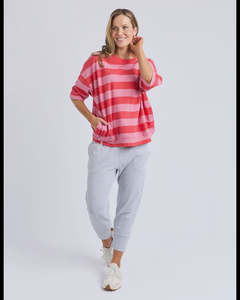 Maizie Sweat Cayenne Stripe